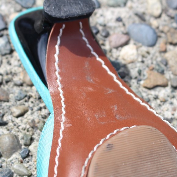 Play House Blue Flower Embellished Kitten Heels - Picture 8 of 11